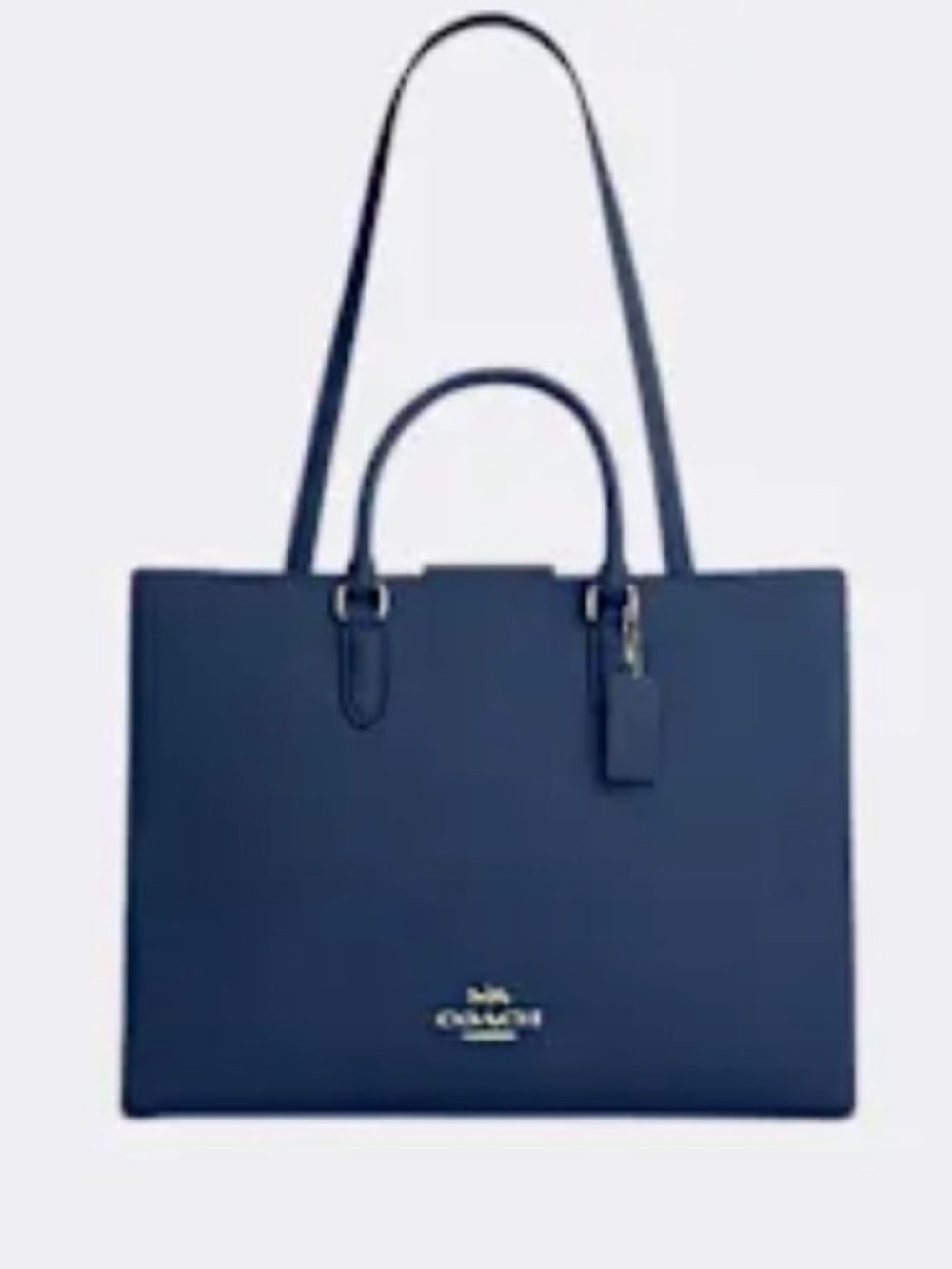 Coach NWT dark blue Large Maggie Tote Bag with Top Handles
